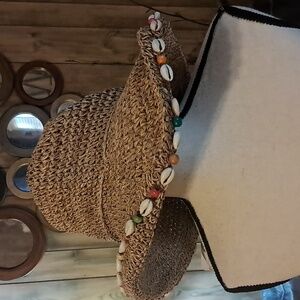 Capelli of New York Women Embellished Floppy Straw Woven Sun Raffia Hat Packable